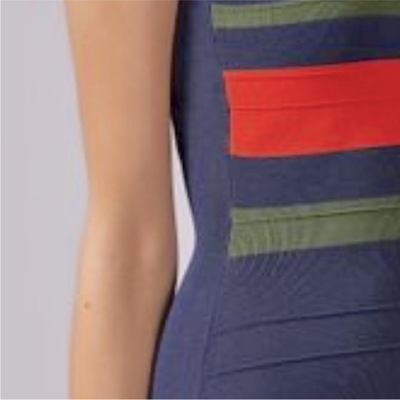 TED BAKER Ysina Striped Bodycon Midi Dress Sz 4 - Picture 4 of 14